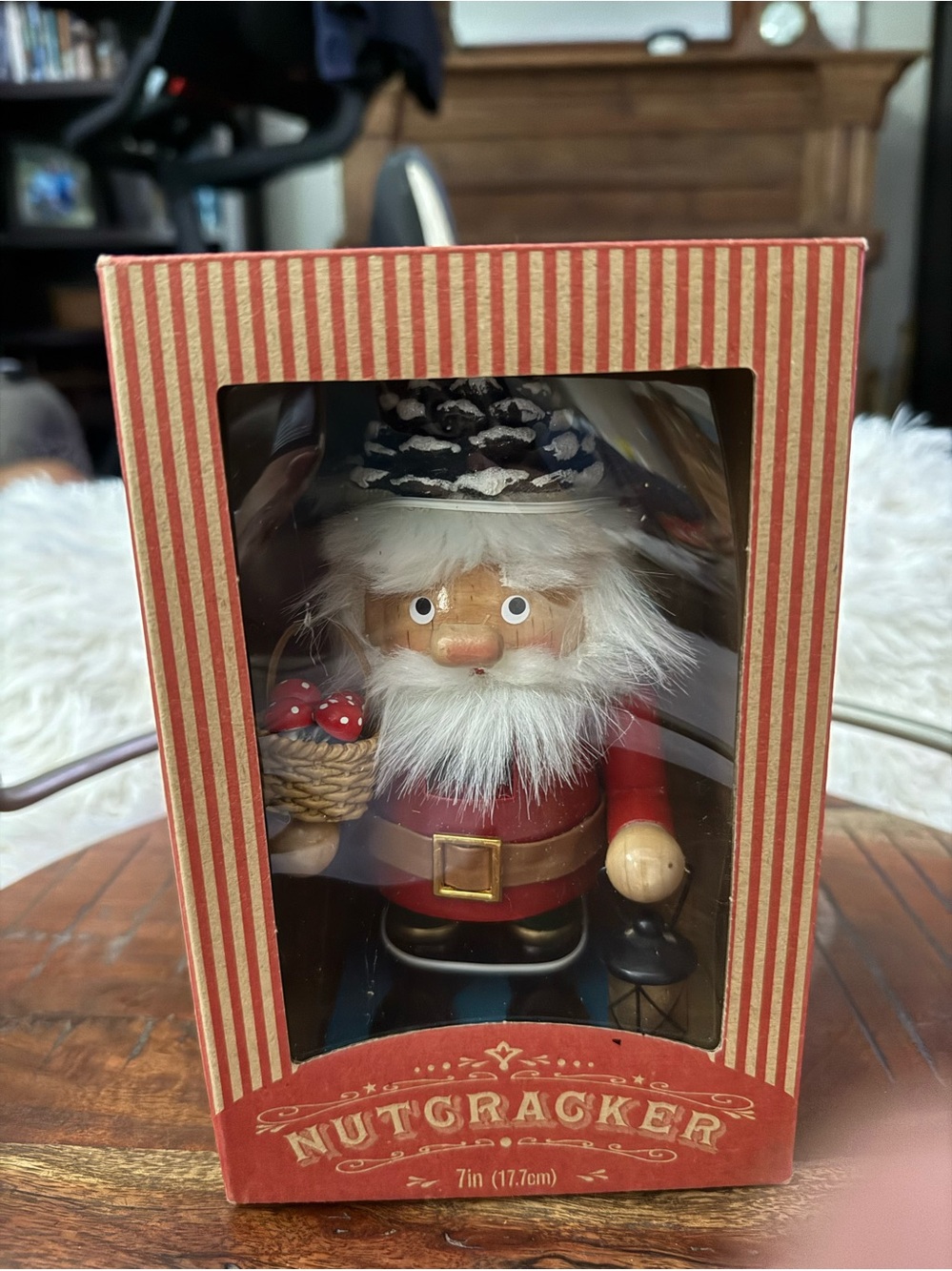 Christmas Holiday Forest Gnome Dwarf Nutcracker 7” NIB